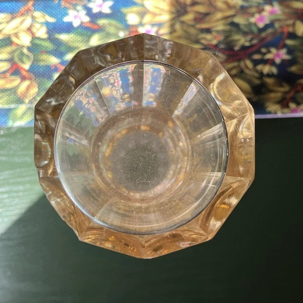Antique Bohemian Hand‎ Painted Gilded Glass Vase, 7.75
